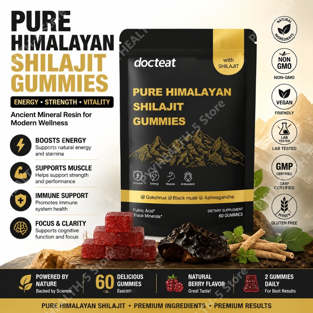 Herbal And Wellness - Gomitas de Shilajit Puro del Himalaya