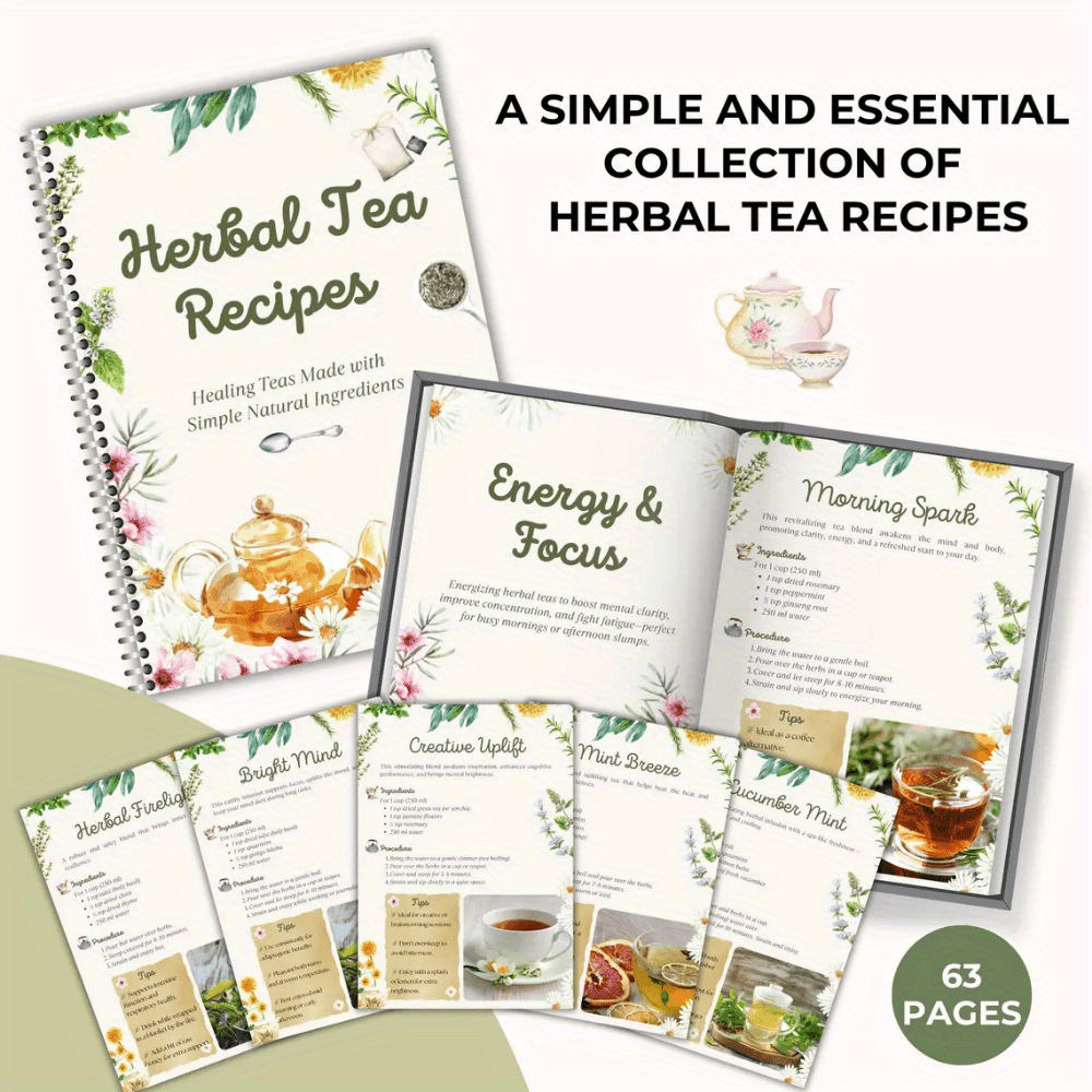 Libro de recetas de té de hier - Wellness Herbal Tea Blends reseña y precio