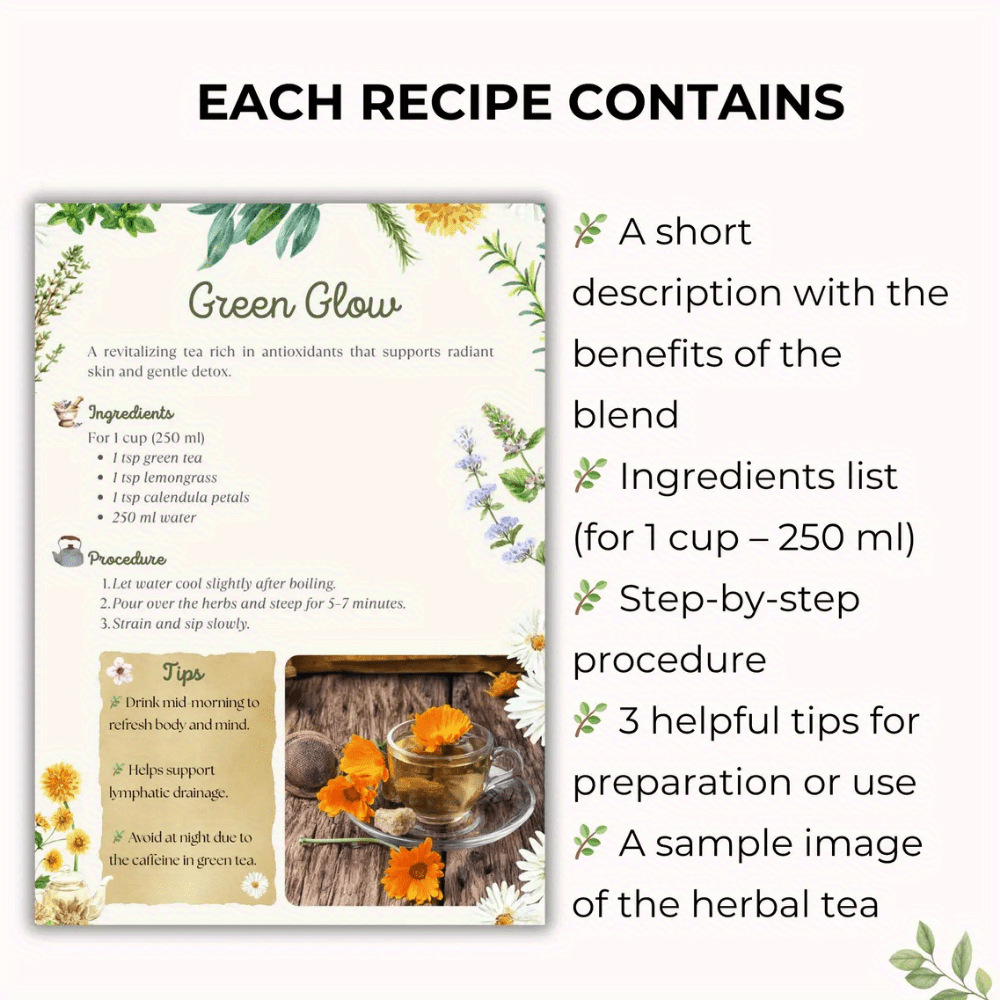 Libro de recetas de té de hier - Wellness Herbal Tea Blends reseña y precio